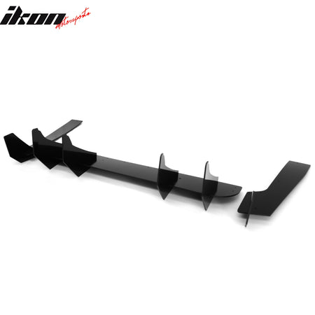 Fits 24-26 Ford Mustang S650 EcoBoost GT Rear Bumper Lip Splitter Gloss Black PP