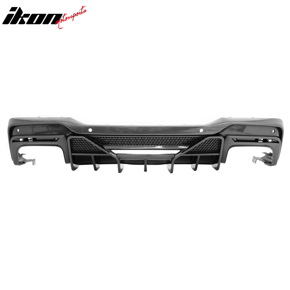 2024-2026 Ford Mustang V6 (EcoBoost)/GT/Dark Horse Rear Bumper Lip Diffuser Lower Valance Auto Parts Shelby Super Snake Style PP Carbon Fiber Print