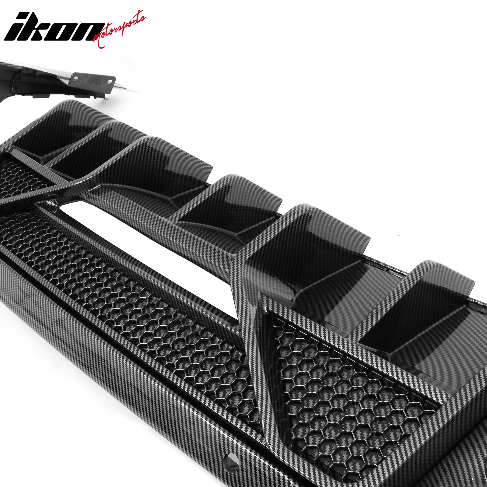Fits 24-26 Ford Mustang Shelby Super Snake Rear Diffuser Carbon Fiber Print