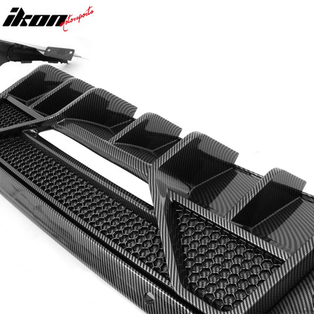 Fits 24-26 Ford Mustang Shelby Super Snake Rear Diffuser Carbon Fiber Print