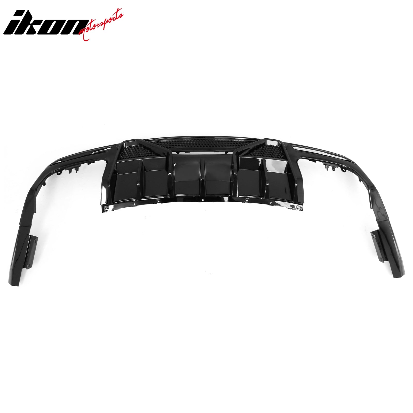 Fits 24-26 Ford Mustang V6/GT Shelby Super Snake Style Rear Diffuser Gloss Black