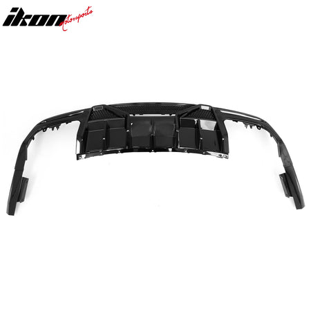 Fits 24-26 Ford Mustang V6/GT Shelby Super Snake Style Rear Diffuser Gloss Black