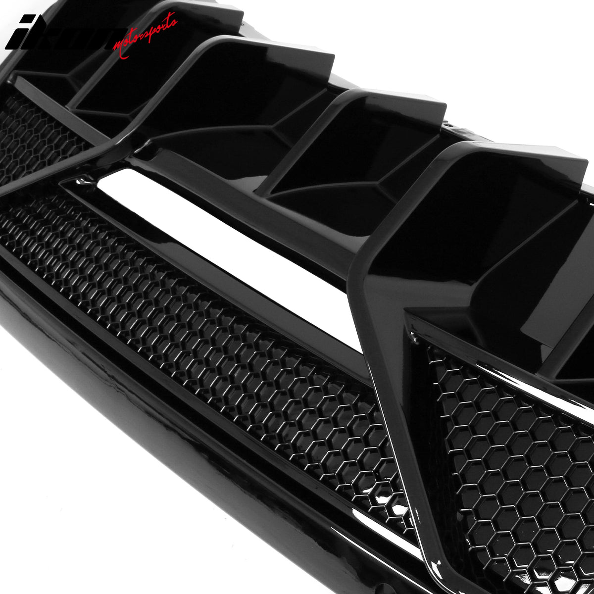 Fits 24-26 Ford Mustang V6/GT Shelby Super Snake Style Rear Diffuser Gloss Black