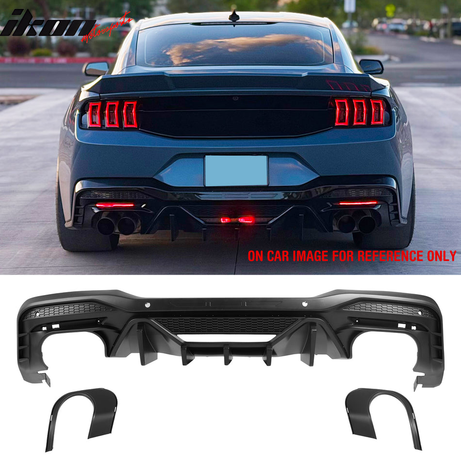 2024-2026 Ford Mustang Rear Bumper Diffuser Speed Style Gloss/Matte Black
