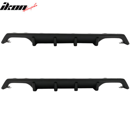 Fits 16-20 Honda Civic 10th Gen Sedan IKON Rear Bumper Diffuser Unpainted PP