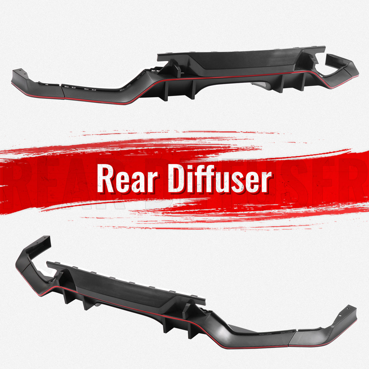 Fits 17-21 Honda Civic Hatchback Type R Rear Bumper Lip Conversion Kit - PP