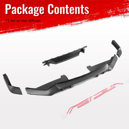 Fits 17-21 Honda Civic Hatchback Type R Rear Bumper Lip Conversion Kit - PP