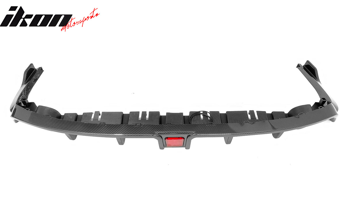 Fit 22-24 Civic EX/Touring/Si Sedan 3PC Rear Diffuser W/LED+Dual Tip