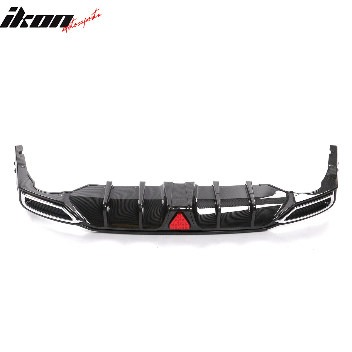 For 22-24 Civic Sport LX EX-L Carbon Fiber Print Rear Diffuser W/ Corner Spat PP