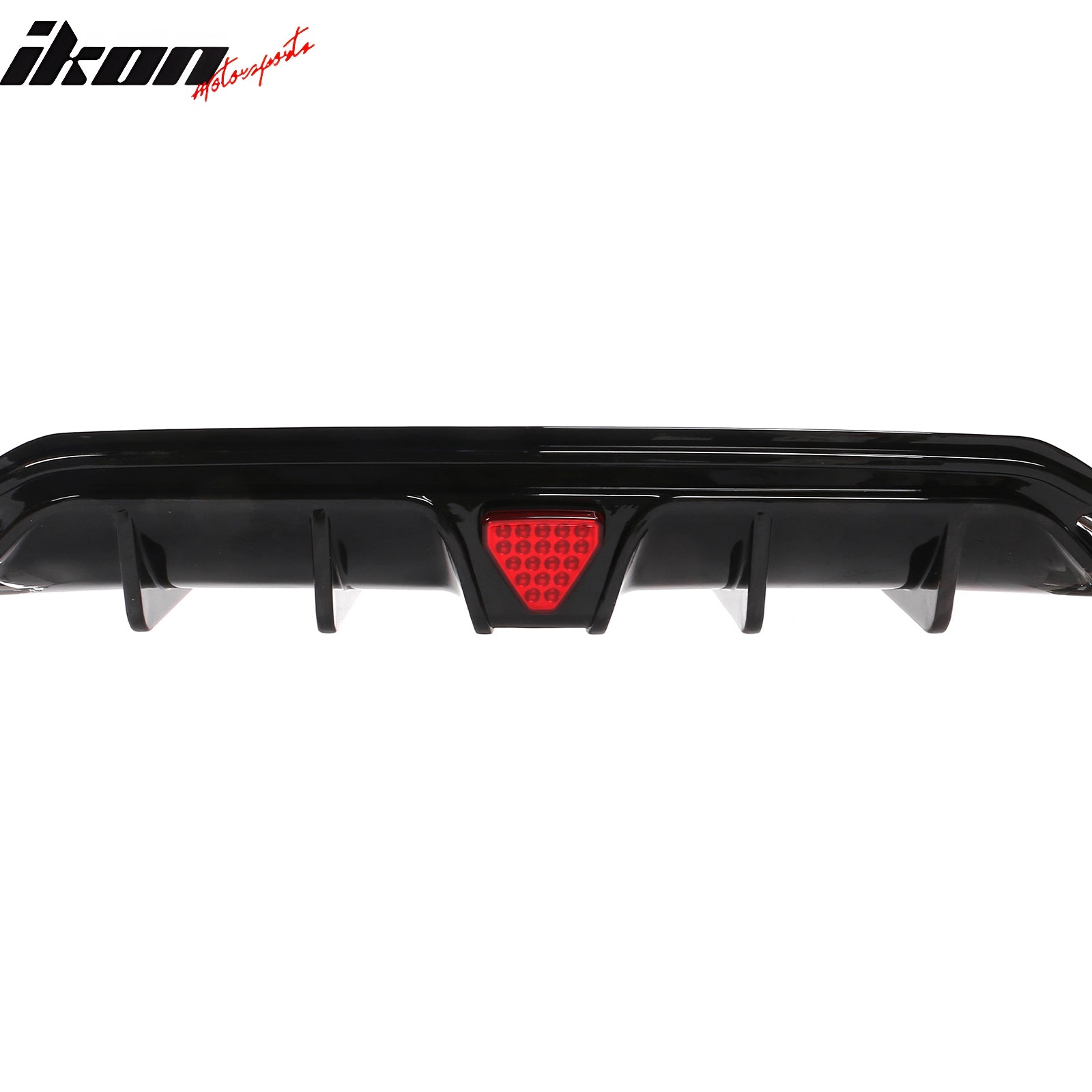 For 22-24 Civic Sport LX EX-L Gloss Black Rear Bumper Diffuser W/ Corner Spat PP