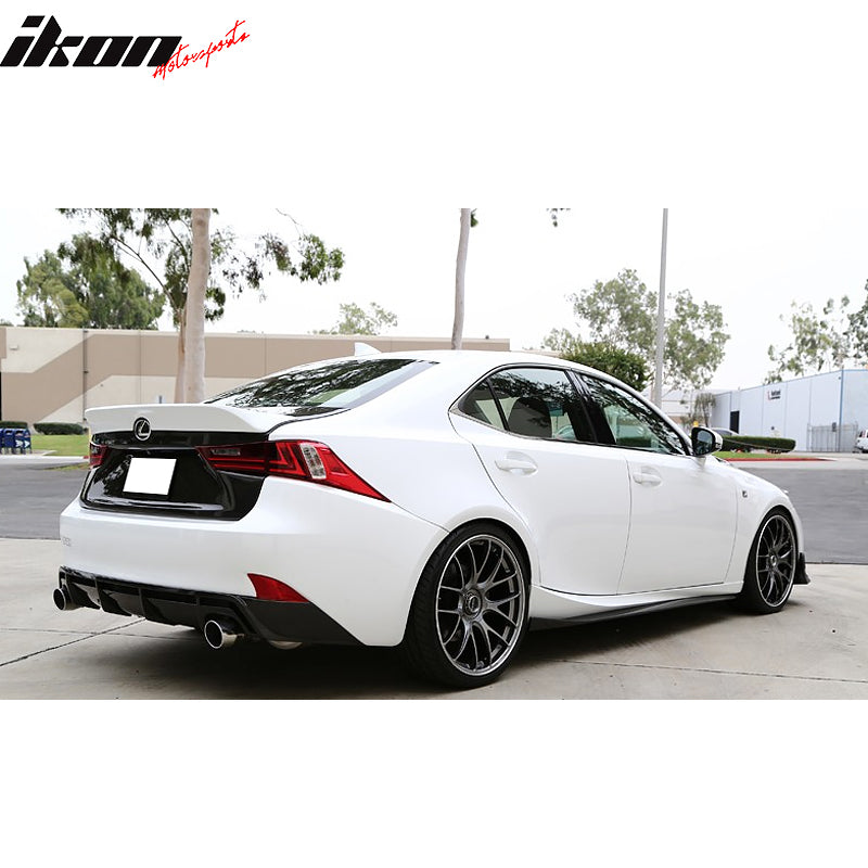 Rear Diffuser Compatible With 2014-2016 Lexus IS F Sport, SB Style Unpainted PP Spoiler Valance Chin Rear Lip by IKON MOTORSPORTS