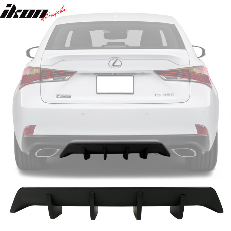 IKON MOTORSPORTS, Rear Diffuser Compatible With 2017-2020 Lexus IS F ...