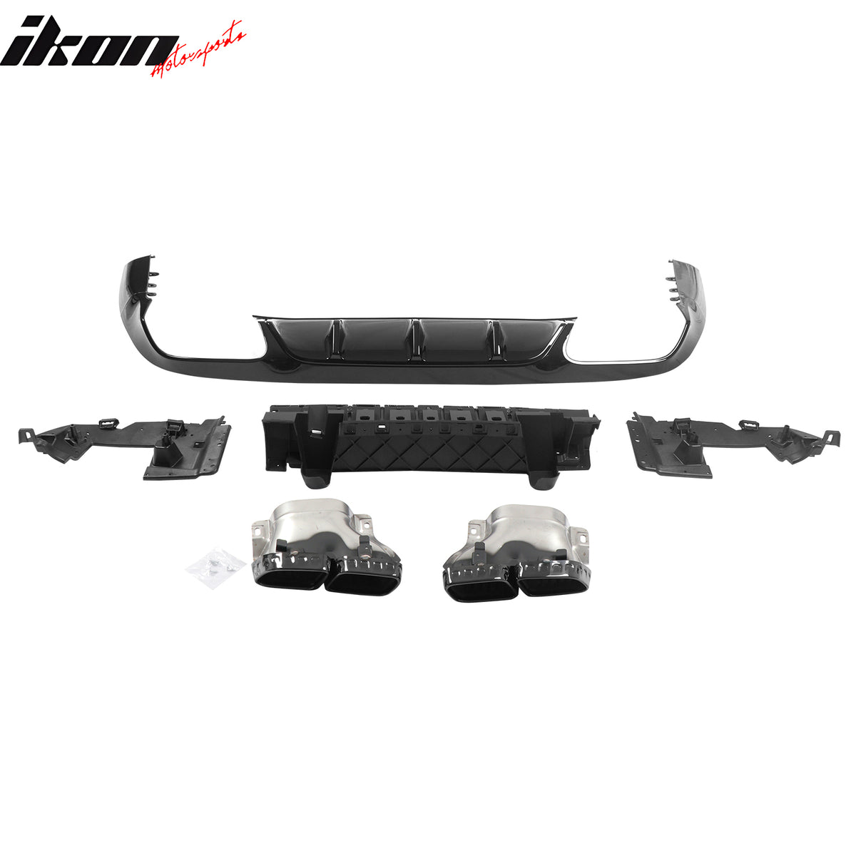 Fits 17-23 Benz E-Class E400 E450 E550 C238 E63 Style Rear Diffuser Exhaust Tips