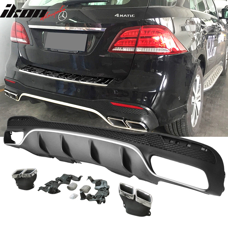 2016-2018 Benz GLE-Class AMG Style Unpainted Rear Bumper Diffuser PP