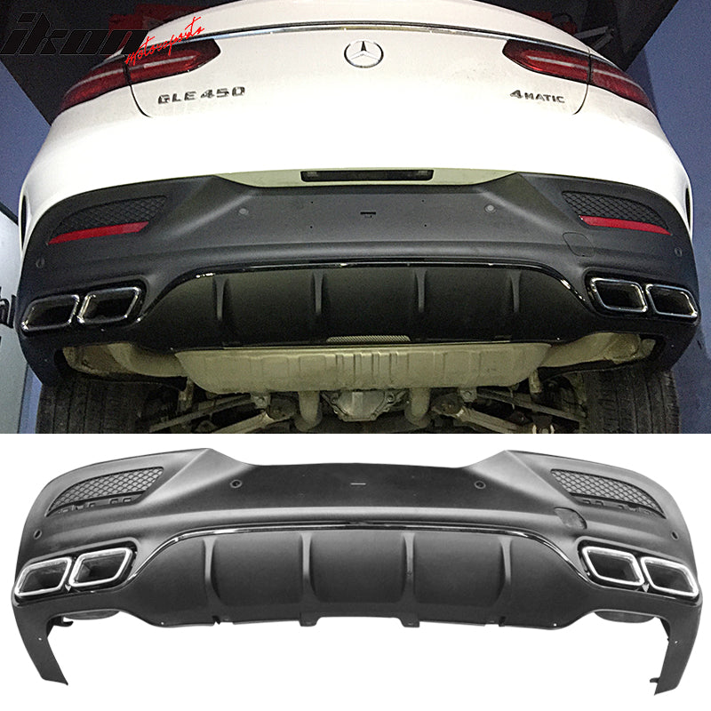 2016-2019 Benz GLE-Class Coupe AMG Style Rear Bumper Lip Diffuser PP