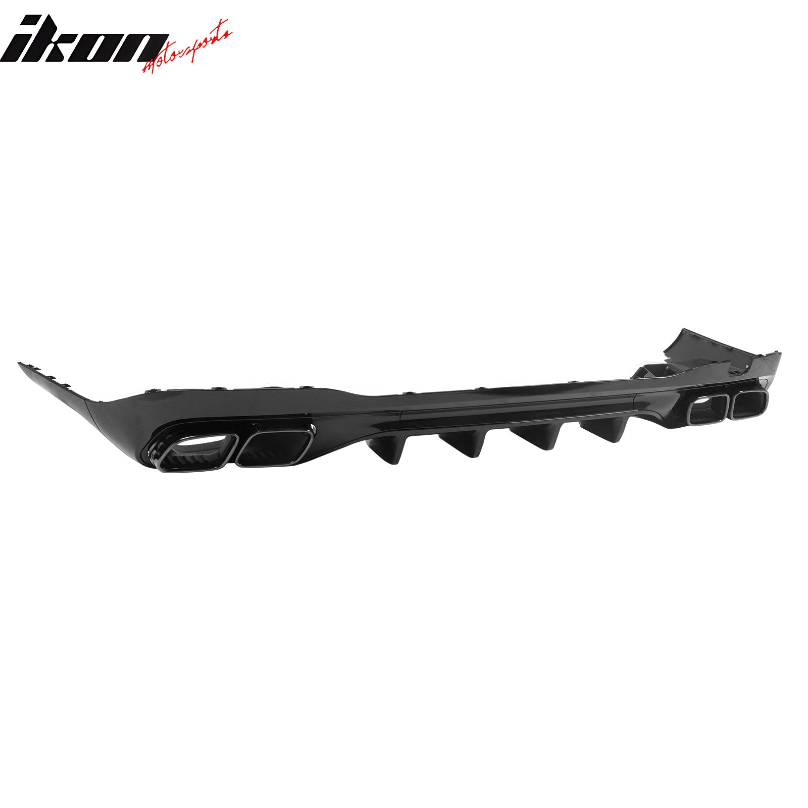 Fits 22-26 Benz C-Class C300 C43 Sedan W206 C63 Style Rear Diffuser Exhaust Tips