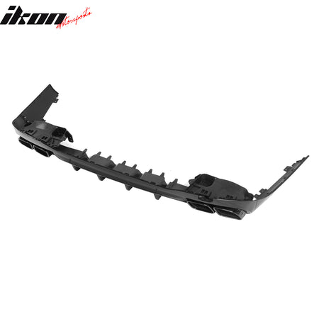 Fits 22-26 Benz C-Class C300 C43 Sedan W206 C63 Style Rear Diffuser Exhaust Tips