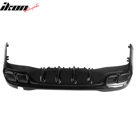 Fits 22-26 Benz C-Class C300 C43 Sedan W206 C63 Style Rear Diffuser Exhaust Tips