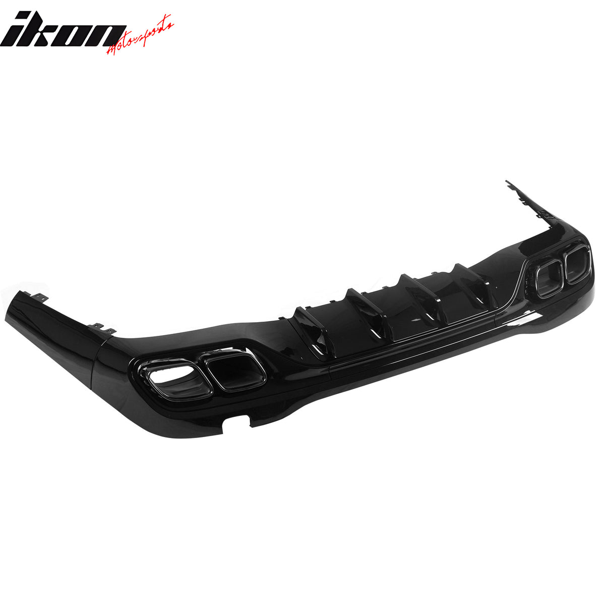 Fits 22-26 Benz C-Class C300 C43 Sedan W206 C63 Style Rear Diffuser Exhaust Tips