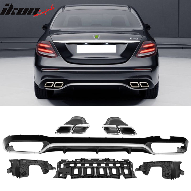 2017-2018 Benz E-Class W213 AMG Style Unpaint Rear Bumper Diffuser PP