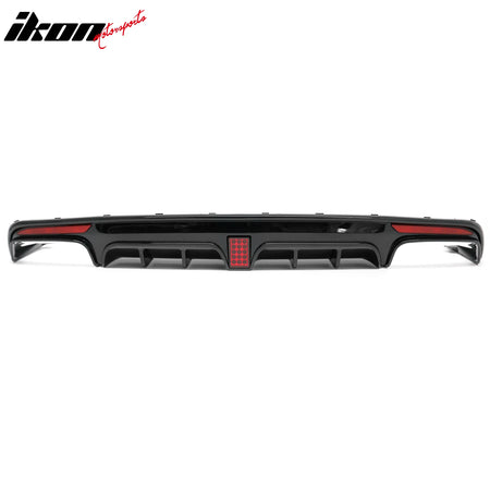 Fits 14-17 Benz S-Class W222 Gloss Black Brabus Style Rear Diffuser & Exhaust