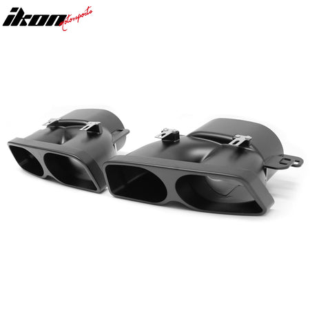 Fits 14-17 Benz S-Class W222 Gloss Black Brabus Style Rear Diffuser & Exhaust