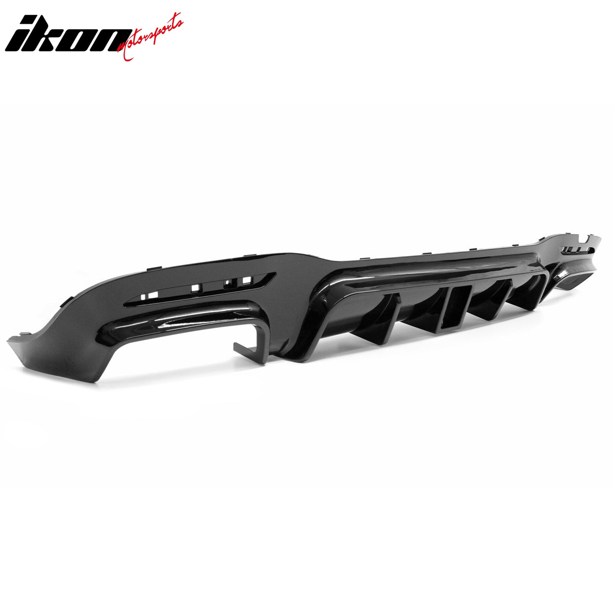 Fits 18-20 Benz S-Class W222 V222 Gloss Black BS Style Rear Diffuser & Exhaust