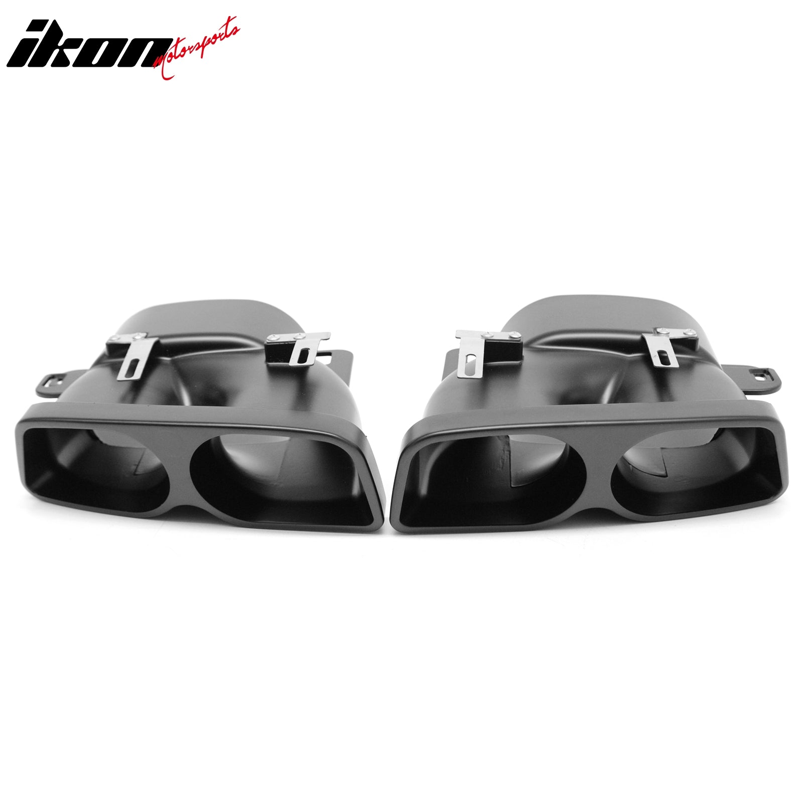 Fits 18-20 Benz S-Class W222 V222 Gloss Black BS Style Rear Diffuser & Exhaust