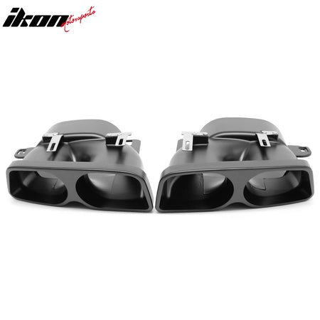 Fits 18-20 Benz S-Class W222 V222 Gloss Black BS Style Rear Diffuser & Exhaust