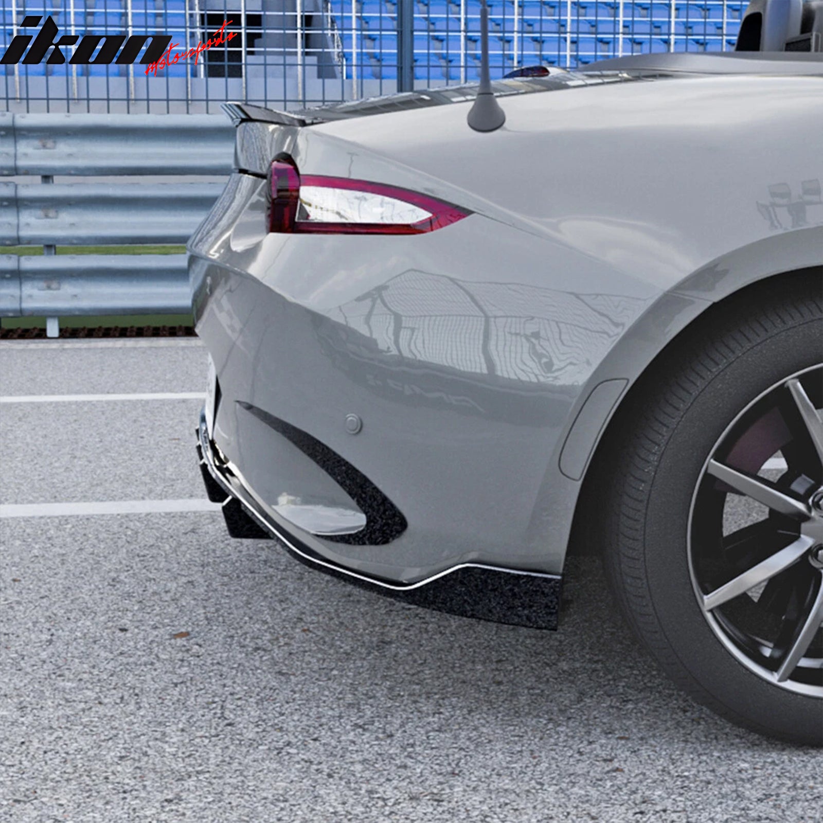 Fits 16-26 Mazda MX-5 Miata Gloss Black IKON Style Rear Bumper Diffuser ABS 3PCS