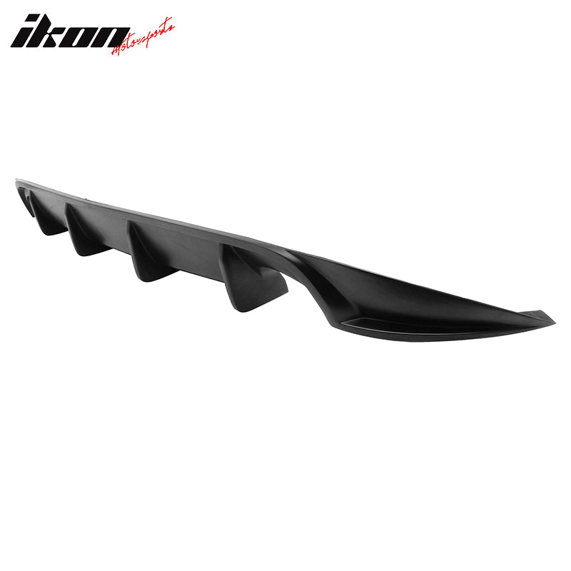 Rear Diffuser Compatible With 2016-2018 Nissan Maxima, Unpainted Black PU Splitter Spoiler Valance Under Lip Body Kit by IKON MOTORSPORTS
