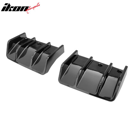 Fits 22-24 Subaru BRZ&Toyota GR86 JDM Style Gloss Black PP 2PC Rear Diffuser Fin