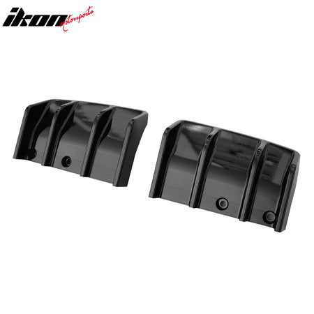 Fits 22-24 Subaru BRZ&Toyota GR86 JDM Style Gloss Black PP 2PC Rear Diffuser Fin