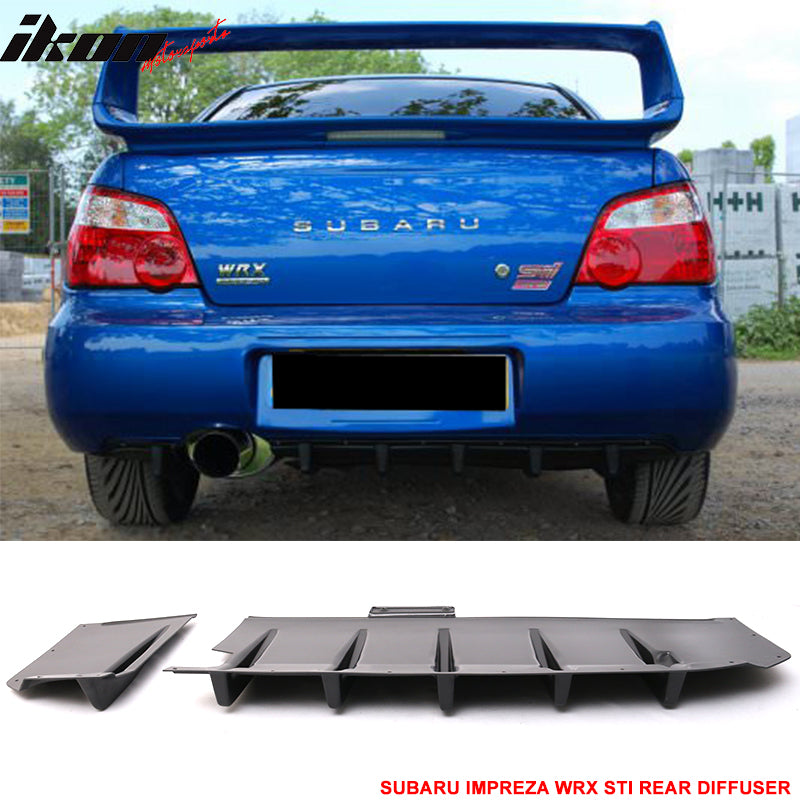 2004-2007 Subaru Impreza WRX STI HT Style Rear Bumper Diffuser ABS