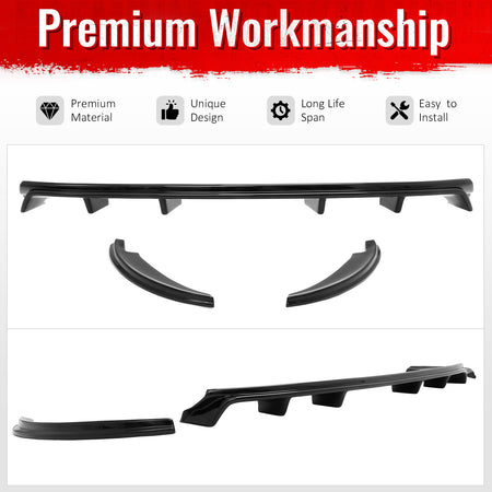 Fits 23-26 Toyota Prius/Prius Prime AR Style Rear Diffuser + Aprons Gloss Black
