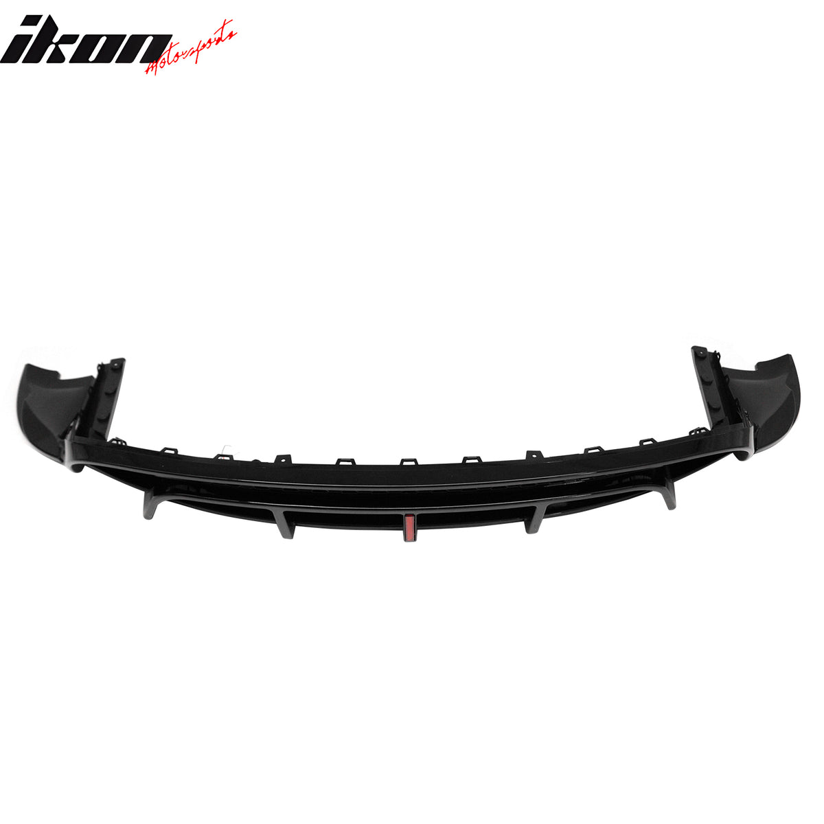 Fits 24-26 Tesla Model 3 Rear Bumper Lip Diffuser Valance W/LED PP Gloss Black