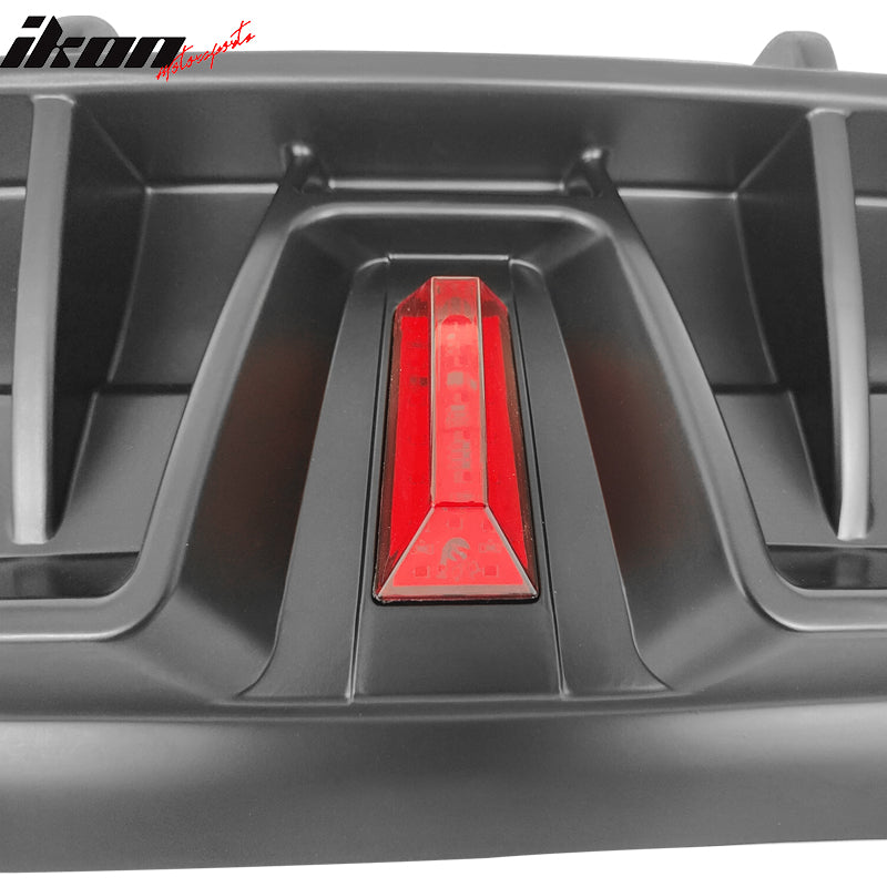 Fits 20-24 Tesla Model Y IKON Rear Bumper Lip Diffuser W/ LED