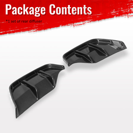 Fits 25-26 Tesla Model Y Juniper Rear Bumper Side Apron Carbon Fiber Print Cap