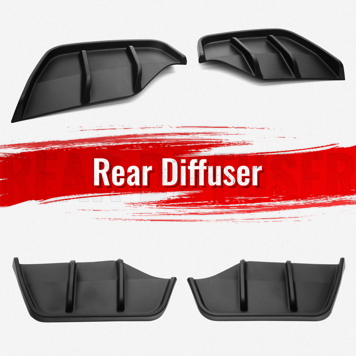 Fits 25-26 Tesla Model Y Juniper Rear Bumper Side Apron Matte Black Diffuser Cap