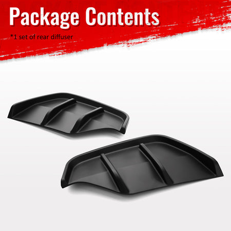 Fits 25-26 Tesla Model Y Juniper Rear Bumper Side Apron Matte Black Diffuser Cap