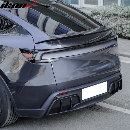 Fits 25-26 Tesla Model Y Juniper Rear Bumper Side Apron Matte Black Diffuser Cap