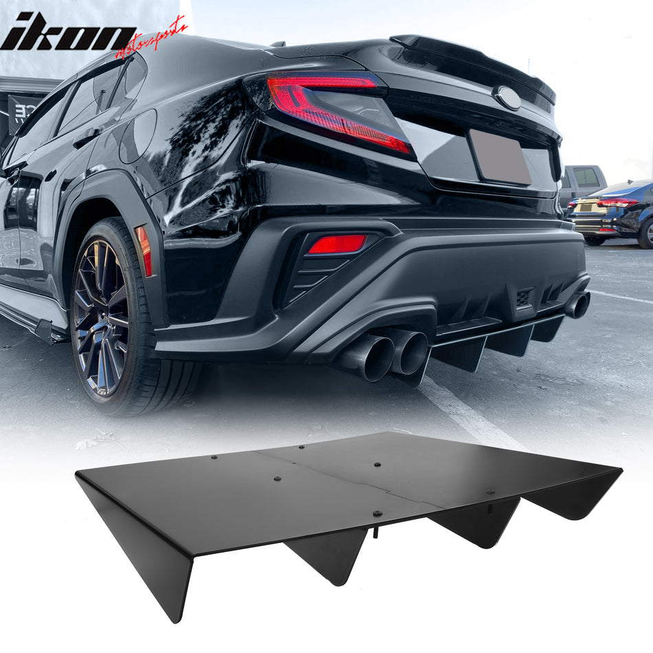 Universal Unpainted 22x20" Rear Bumper Lip Diffuser Assembly Cover ABS