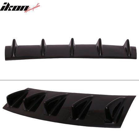 Fits 15-23 Dodge Charger V1 Rear Bumper Lip Diffuser 5 Fins Gloss Black - ABS