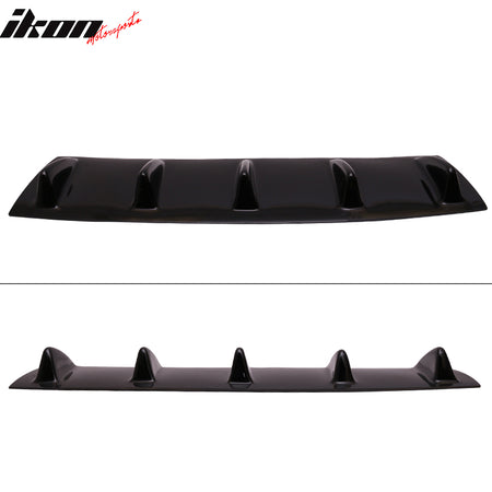 Fits 15-23 Dodge Charger V1 Rear Bumper Lip Diffuser 5 Fins Gloss Black - ABS