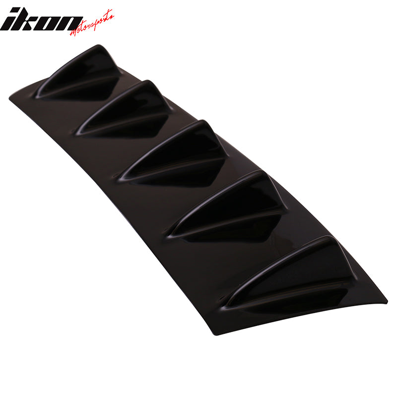 Rear Bumper Lip Diffuser Compatible With 2003-2008 BMW Z4 Series, V1 Style 23" x 6" Glossy Black ABS Aftermarket Parts Rear Splitter 5 Fin by IKON MOTORSPORTS