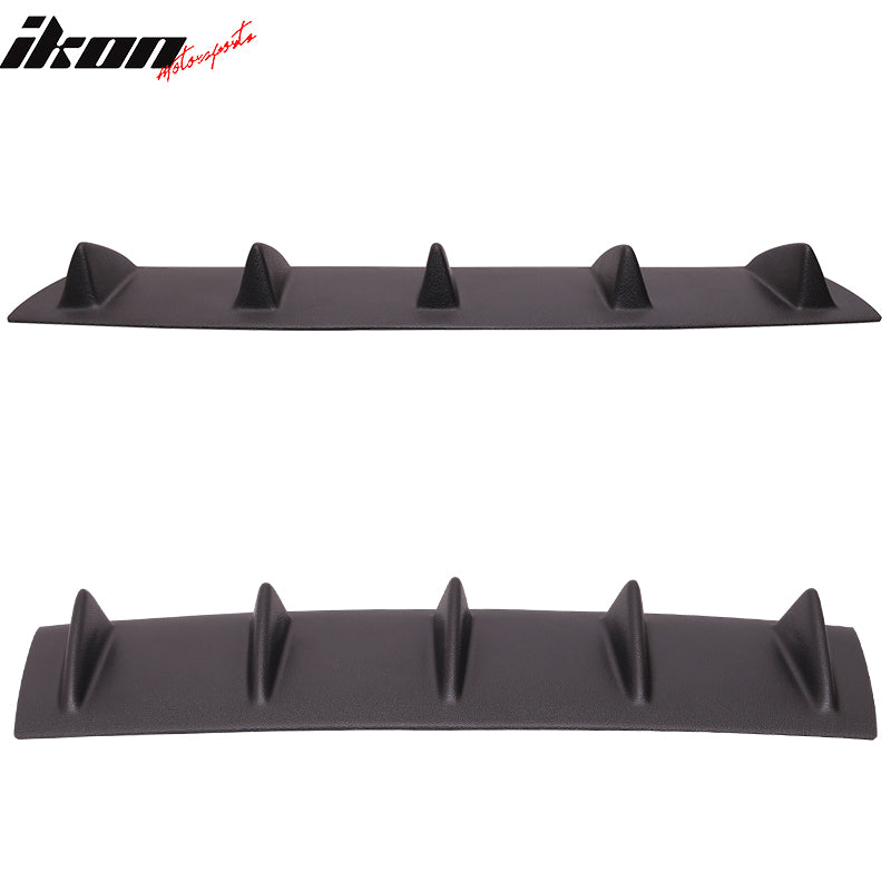 Rear Bumper Lip Diffuser Compatible With 2000-2009 Honda S2000 AP1 AP2, V1 Style 23" x 6" Matte Black ABS Aftermarket Parts Rear Splitter 5 Fin by IKON MOTORSPORTS