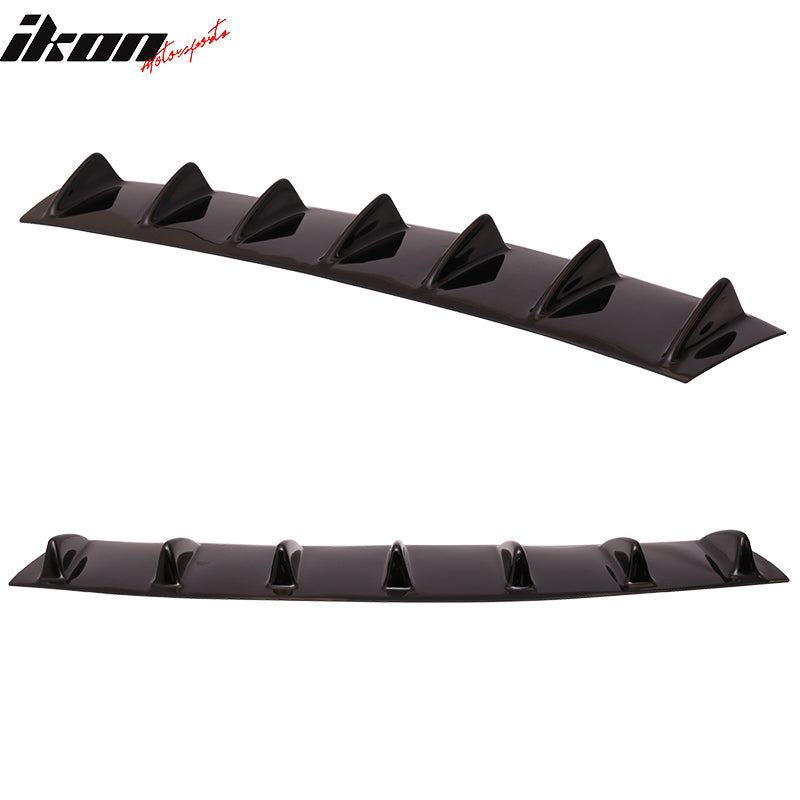 Rear Bumper Lip Diffuser Compatible With 2007-2011 Infiniti M25 M37 M56 G37, V1 Style Glossy Black ABS Aftermarket Parts Rear Splitter 7 Fin by IKON MOTORSPORTS