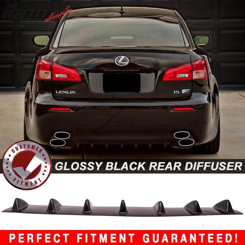 09 2is Rear Diffuser Rear Bumper Lip Diffuser Compatible With 2006-2013 Lexus IS250 IS350 ...