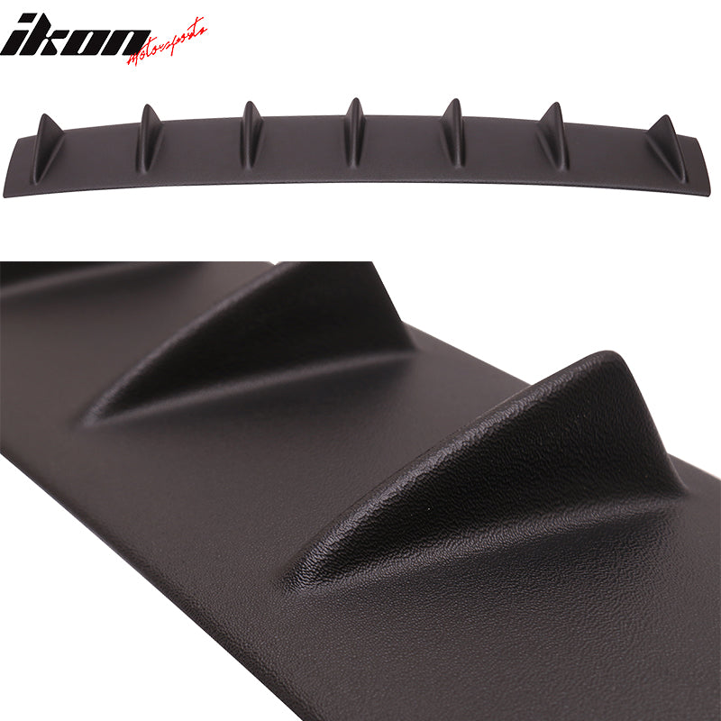 Rear Bumper Lip Diffuser Compatible With 2014-2015 Chevy Camaro V6, V1 Style Matte Black ABS Aftermarket Parts Rear Splitter 7 Fin by IKON MOTORSPORTS