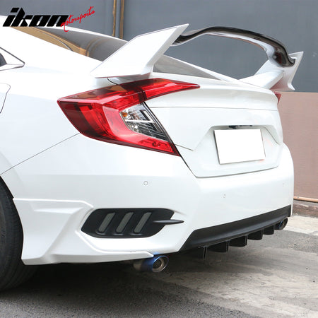 Universal 2PC Rear Diffuser Shark Fin Design 33 5 Fins - PP